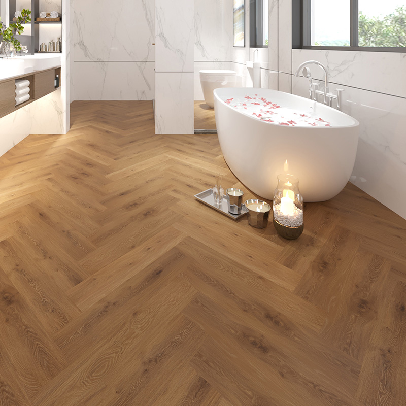 کفپوش SPC برند AQUA GREEN طرح جناغی کد AH2476