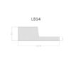 ابزار سمت چپ دیوارپوش لوور LB14 55 Lb14